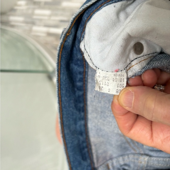 Vtg 80s Levi’s 501 Fly Button Red Tab Denim Jeans 36  Usa Made 501-0115 AS IS - Picture 3 of 16